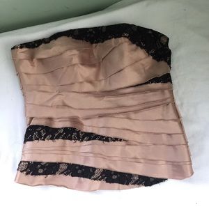 Bebe Champagne Tube Top XXS